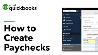 How to Create Paychecks with QuickBooks Desktop [upl. by Peyton]