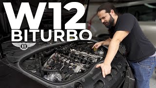 Como funciona um motor W12 BiTurbo de um Bentley [upl. by Spalla]