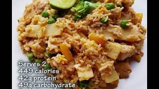 MCFUTUREFITNESS Pineapple Chicken Fried Rice Recipe [upl. by Cam]