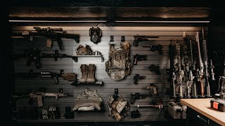 Gun Room Tour ft Hold Up Displays Gun Wall [upl. by Llehsram]