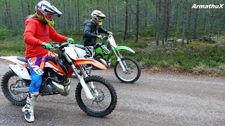 KTM SX250 vs Kawasaki KX250 [upl. by Wendall]