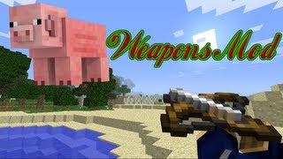 Minecraft  TUXS WEAPONS MOD  Flame Guns Crossbows Dynamite amp More [upl. by Harp]