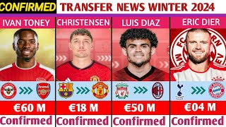 ALL CONFIRMED AND RUMOURS WINTER TRANSFER NEWSDONE DEALS✔CHRISTENSEN TO MAN UTDTONEY TO ARSENAL [upl. by Weidman]