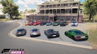 Forza Horizon 3 quotDream Carquot Car Show Cruise Roll Racing 1v1 Airstrip Drags And More [upl. by Aseel]