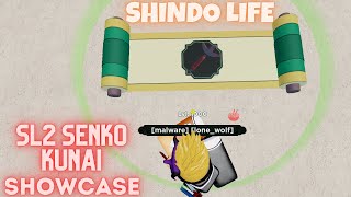 SL2 SENKO KUNAI SHOWCASE  SHINDO LIFE RELLGAMES [upl. by Ayojal]