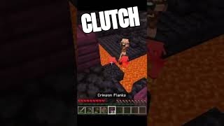 EPIC Bastion KnockBack Clutch in Minecraft clutch minecraft epic [upl. by Gnivre]