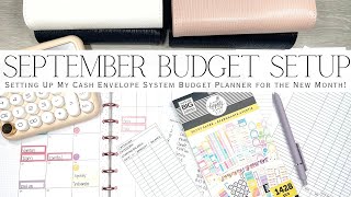 September 2024 Cash Envelope Budget Planner Setup  Setting Up My Planner for the New Month [upl. by Joyann]