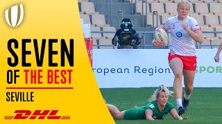 Seven Amazing Tries from Sevens in Seville [upl. by Enrobyalc]