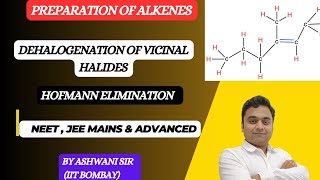 DEHALOGENATION OF VICINAL DIHALIDE  PREPARATION OF ALKENE  HYDROCARBONS CLASS 11 CHEMISTRY [upl. by Kcirdde29]