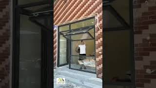 Combination of casement door and vertical folding window casementdoor verticalslidingwindow [upl. by Megen]