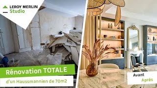 Rénovation totale dun appartement Haussmannien de 70m² ✨ [upl. by Llertniuq374]