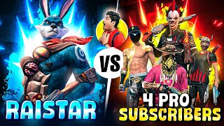 Raistar Vs 4 Pro Playes 🔥 Best Clash Squad Battle WHO WILL WIN MUST WATCH freefire [upl. by Apilef]