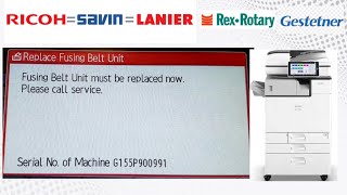 Ricoh How to reset Fusing Belt Unit must be replaced now in Ricoh MP 2554 3054 MP 2555 3055 4055 [upl. by Ennovyhs]