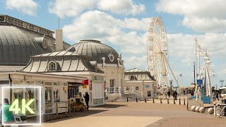 Worthing England 🌞 Walk around seaside resort town  Beautiful seafront and city center 4K [upl. by Coulson]