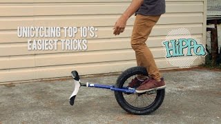 Unicycle Top 10s  Easiest Tricks [upl. by Wojak]