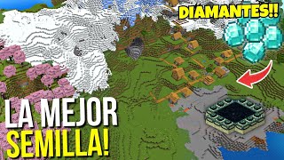 🔥LA MEJOR SEMILLA de MINECRAFT 121 BEDROCK  CHERRY BLOSSOM [upl. by Nytsirhc400]