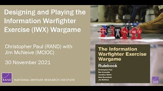 Designing and Playing the Information Warfighter Exercise IWX Wargame [upl. by Seabury175]