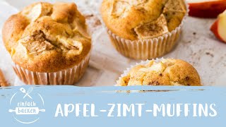 ApfelZimtMuffins I luftig lecker I Einfach Backen [upl. by Barnes850]