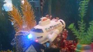 Remote control submarine underwater inside a fish tank [upl. by Fredra]