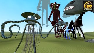 NEW CLASSIC TRIPOD War Of The Worlds 1913 Garrys Mod Sandbox Classic Tripod vs Trevor Henderson [upl. by Felike]