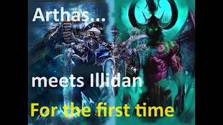 Illidan meets Arthas  Malfurion banishes Illidan after he kills Tichondrius [upl. by Laddie]