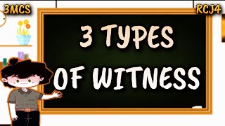 3 TYPES OF WITNESS  Criminology Topic  Criminal Law Jurisprudence [upl. by Safier]