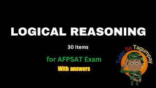 FREE AFPSAT Reviewer LOGICAL REASONING with Answers [upl. by Alamap718]