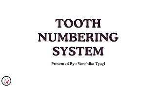 Tooth numbering system Palmer Universal amp FDI systems  Dental lectures  Dental Anatomy [upl. by Nirehs]