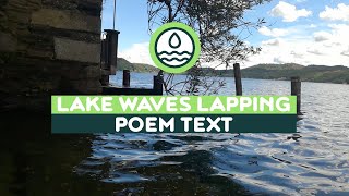 Lake waves lapping water sound relaxing with poem text  Nature Sounds Ambience  Water amp breeze [upl. by Nahoj330]