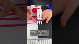 Cool Acrylic Marker Drawing Tips！ acrylicmarkers art artsupplies drawing colors stationery [upl. by Kaete]