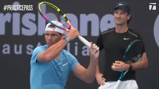 Rafael Nadal Hits the Practice Court in Brisbane  Practice Pass [upl. by Vod]