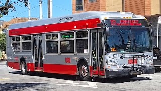 SF MUNI 2013 New Flyer XDE40 8741 on 23 Monterey [upl. by Lerud]