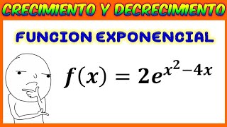 Intervalo de crecimiento y decrecimiento de una función exponencial [upl. by Erdnassak771]