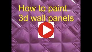 3d wall panels painted 3d decorative panels [upl. by Neelyak]