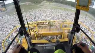 Operating TANA E320eco landfill compactor [upl. by Tengler]