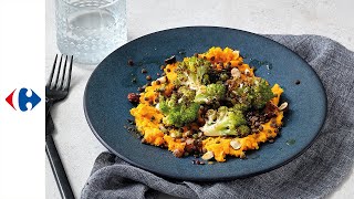 Romanesco met hazelnoten en zoete aardappelpuree [upl. by Ailin]