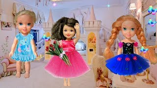 Anna and Elsa Toddlers a Weekend at Jessicas  Barbie Dolls Stories [upl. by Nnov]