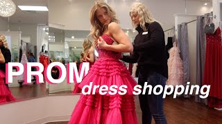 PROM DRESS SHOPPING VLOG 2024 senior year highschool [upl. by Llerdnod]