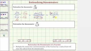 Ex 2 Rationalize The Denominator of a Fraction [upl. by Cutler572]