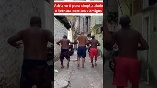 Adriano é pura simplicidade e ternura com seus amigos shorts Flamengo adrianoimperador [upl. by Essyle727]