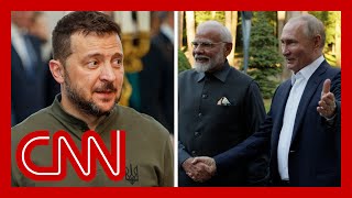 Zelensky blasts Modi’s visit with Putin as ‘a devastating blow to peace’ [upl. by Lerual274]