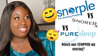 Snorple Anti Snoring Mouthpiece VS SnoreRX VS PureSleep  Which One REALLY Stops Snoring [upl. by Hildegarde]