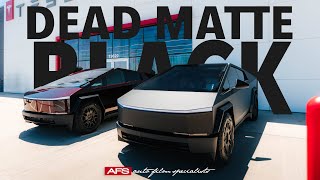 DEAD MATTE BLACK CYBERTRUCK WRAP  AFS WRAPS [upl. by Enotna24]