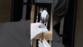 unbox reviewStainless Steel flatware set with ABS Resin Handledinner spoonforkknife [upl. by Lukas]