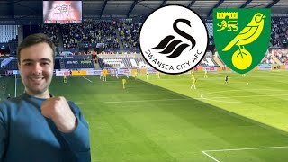 SWANSEA CITY 10 NORWICH CITY  EARLY OWN GOAL ENOUGH FOR 3PTS  MATCH VLOG [upl. by Tod]