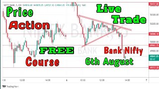 6th August Bank Nifty Live Trade  Bank Nifty Intraday Trading Strategy  SK Trading Family [upl. by Haleehs]