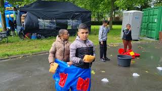 Kinderen vermaken zich tijdens zeskamp in het Diamantpark [upl. by Dyoll458]