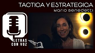 Letras con vozTáctica y Estrategia  Mario Benedetti [upl. by Ikcim441]