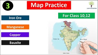 Mines of iron Ore Manganese Copper and Bauxite  Indian Map Series [upl. by Akcebar]