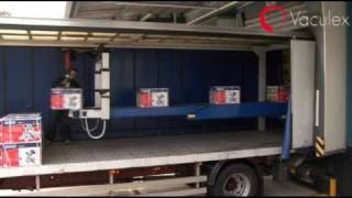 Unloading Containers and Trucks at Draper Tools Limited  using Vaculex ParceLift and Vaculex TP [upl. by Hsenid652]